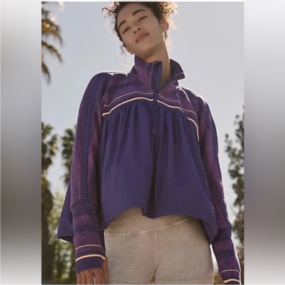 NWOT Free people movement Purple Zip-Up Jacket